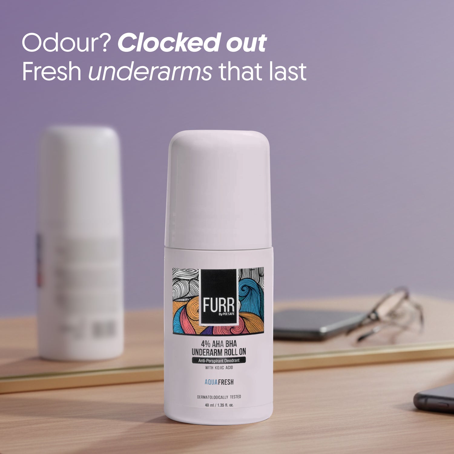 4% AHA BHA Underarm Roll-On - Aqua