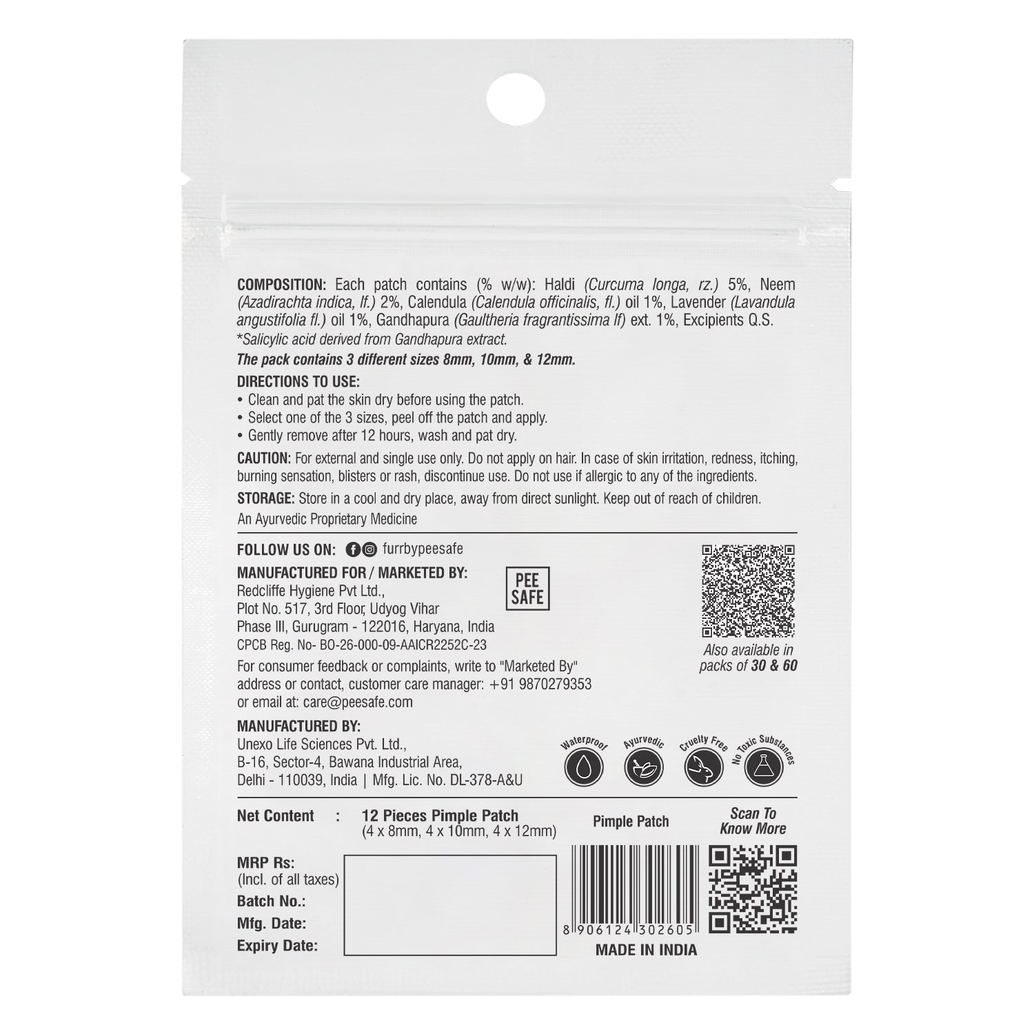 Furr Pimple Patches 12N - (BYOC)