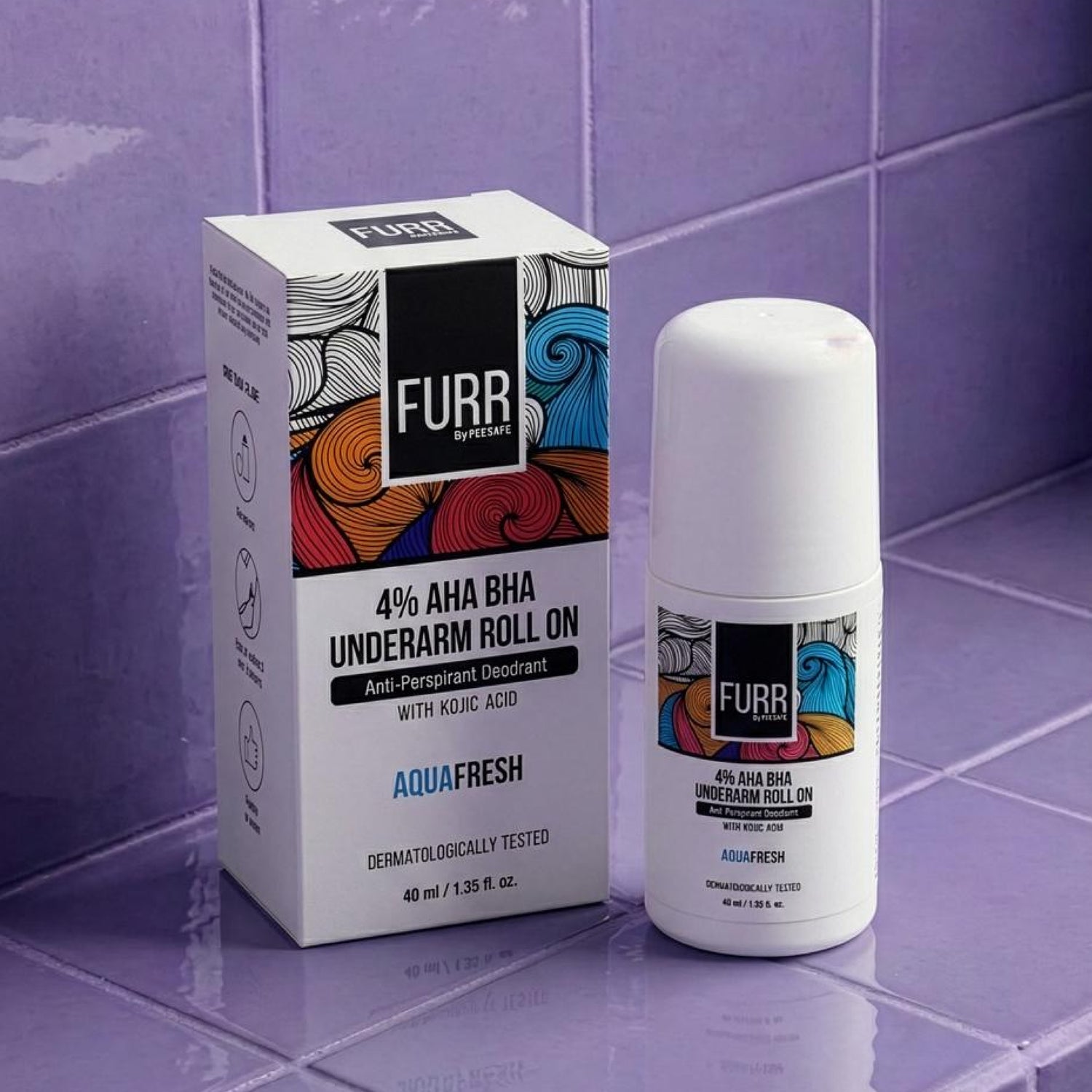 4% AHA BHA Underarm Roll-On - Aqua