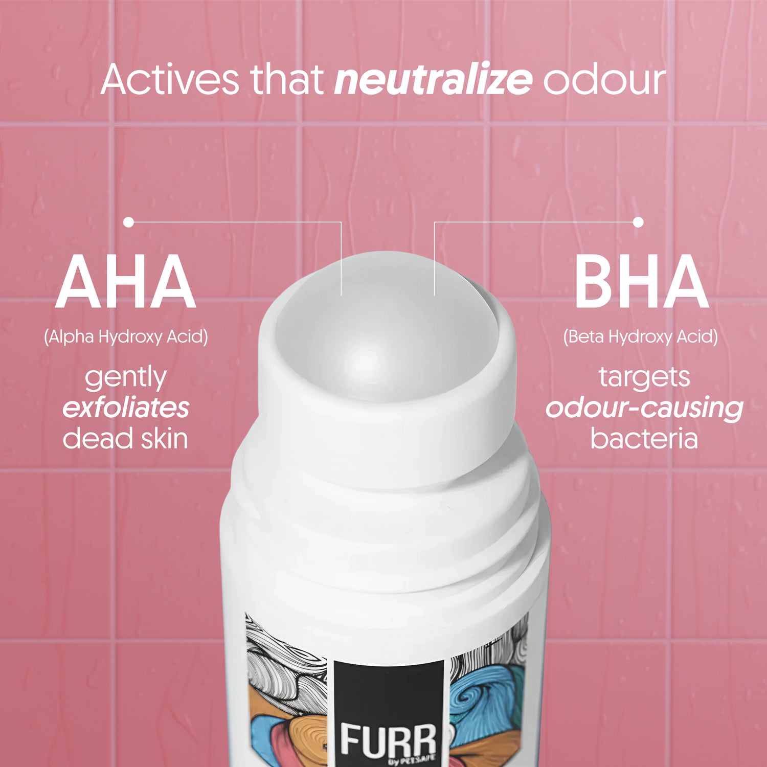 4% AHA BHA Underarm Roll On - Flora