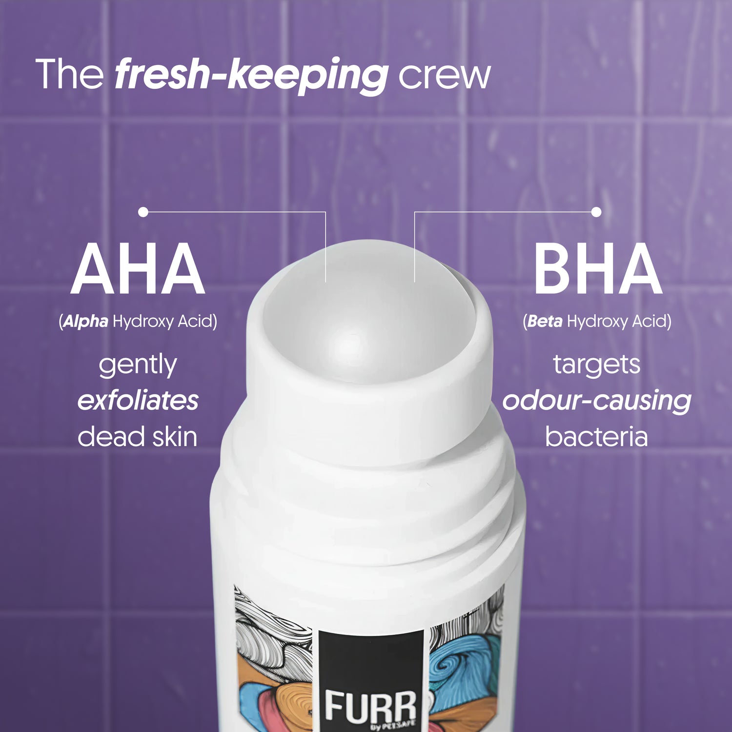 4% AHA BHA Underarm Roll-On - Aqua