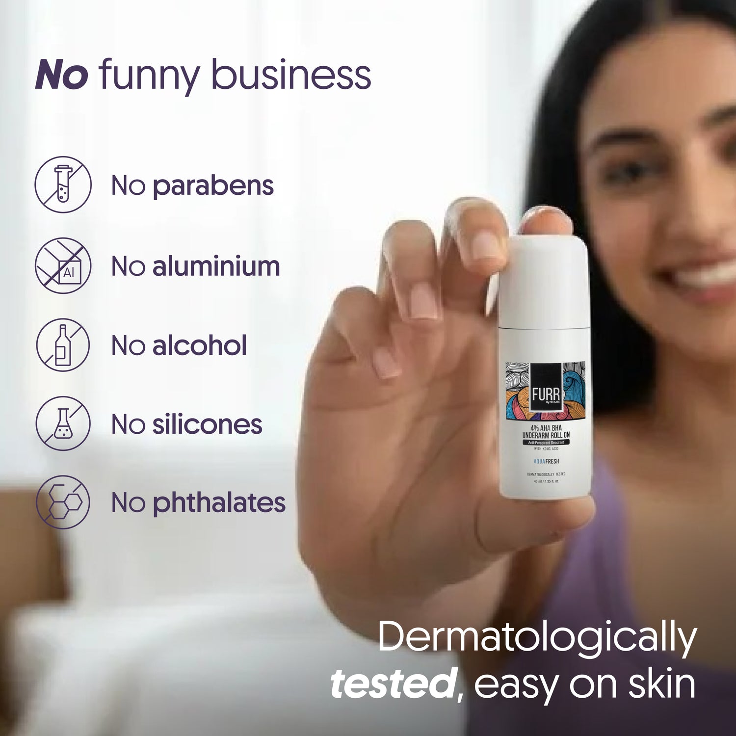 4% AHA BHA Underarm Roll-On - Aqua