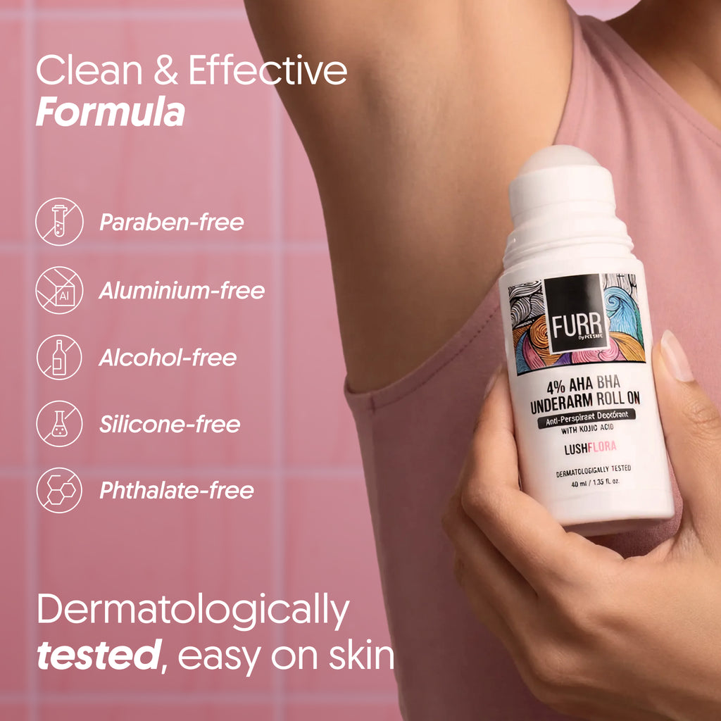4% AHA BHA Underarm Roll On - Flora