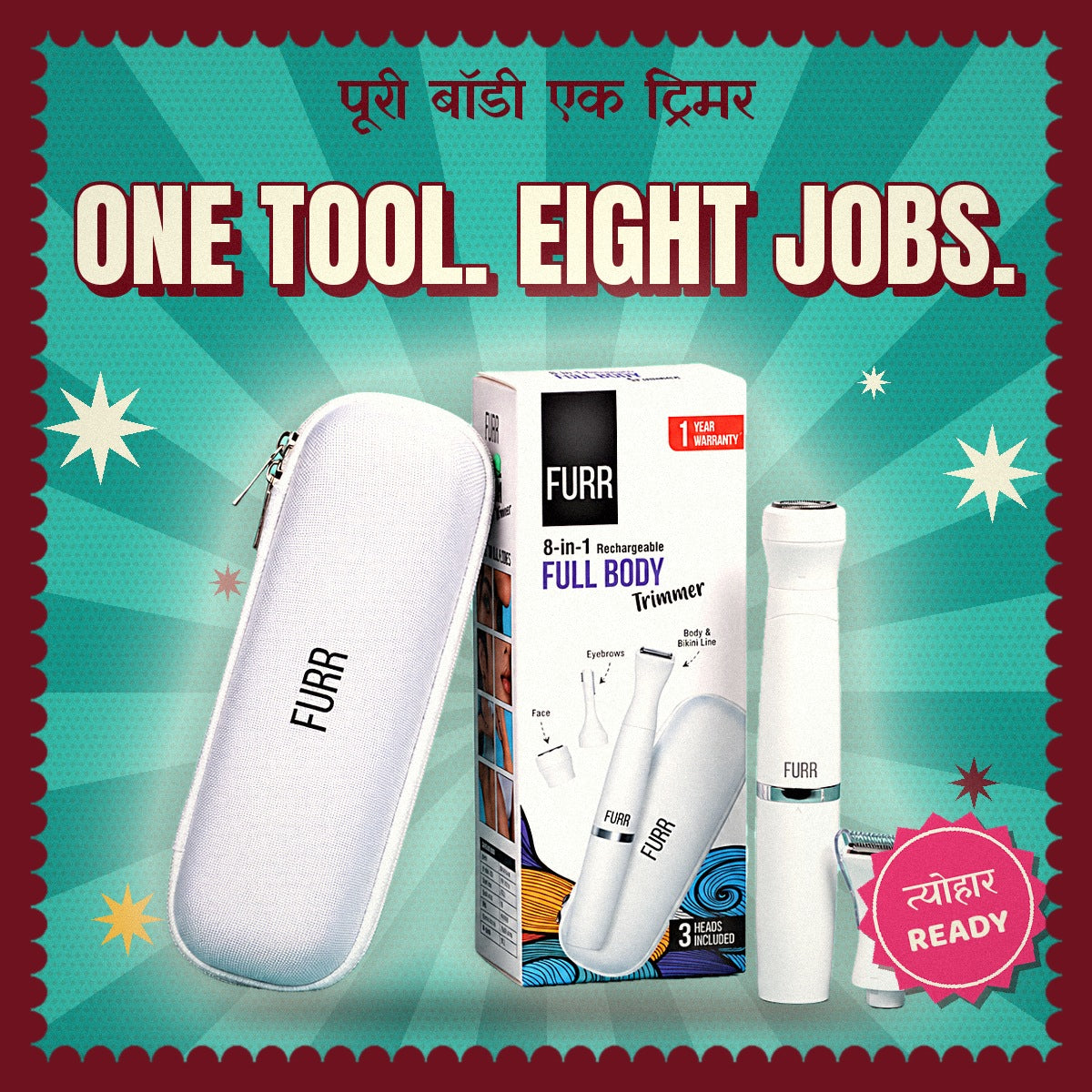8 in 1 Full-Body Trimmer for Women - Baddie Edition